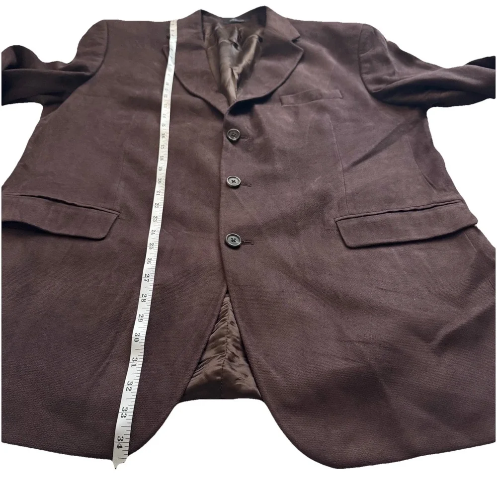 Vintage '98 Ralph‎ Ralph Lauren Brown Coat Blazer Made In Canada 70% Viscose 48L
